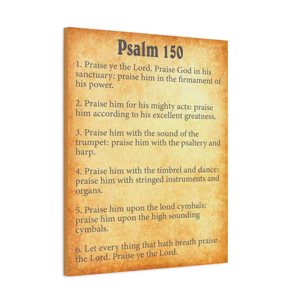 Scripture Walls Psalm 150 Gold Bible Chapter Canvas Christian Wall Art
